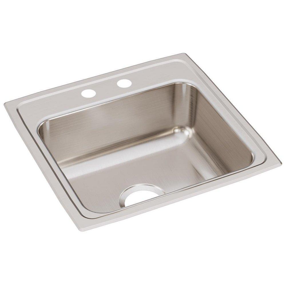 Elkay Lustrous Satin 19-1/2 x 19 in. Stainless Steel Single Bowl Drop-in Kitchen Sink in Lustrous Satin 