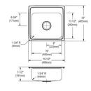 Elkay Lustrous Satin 19-1/2 x 19 in. Stainless Steel Single Bowl Drop-in Kitchen Sink in Lustrous Satin 