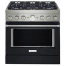 KitchenAid Imperial Black 35-7/8 in. Gas 6-Burner Sealed Freestanding Range 