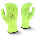 M Size 13 ga Polyurethane Coated Polyester Work Gloves in Hi-Viz Yellow