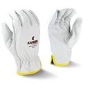Radians White Cut Level A5 Goatskin Leather Gloves in White 