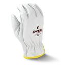 Radians White Uncoated Aramid and Glass Fiber Lining and Grain Goat Leather Skin Reusable Cut Resistant Work Gloves in White 