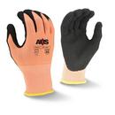 XS Size 13 ga HPPE, Fiberglass and Stainless Steel Gloves Hi-Viz Orange with Black