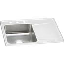 2 Hole Single Bowl Self-rimming or Drop-in Kitchen Sink in Lustertone