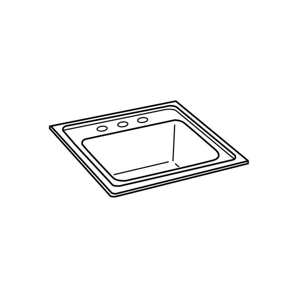 Elkay Lustrous Satin 15 x 15 in. Drop-in Stainless Steel Bar Sink 