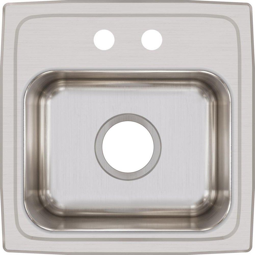 Elkay Lustrous Satin 15 x 15 in. Drop-in Stainless Steel Bar Sink 