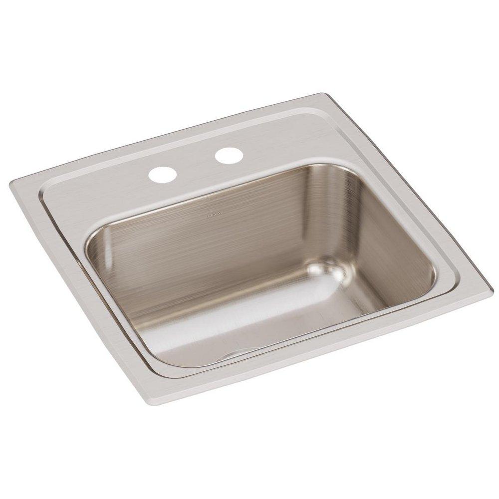 Elkay Lustrous Satin 15 x 15 in. Drop-in Stainless Steel Bar Sink 