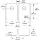 Elkay Lustrous Satin 15 x 15 in. Drop-in Stainless Steel Bar Sink 