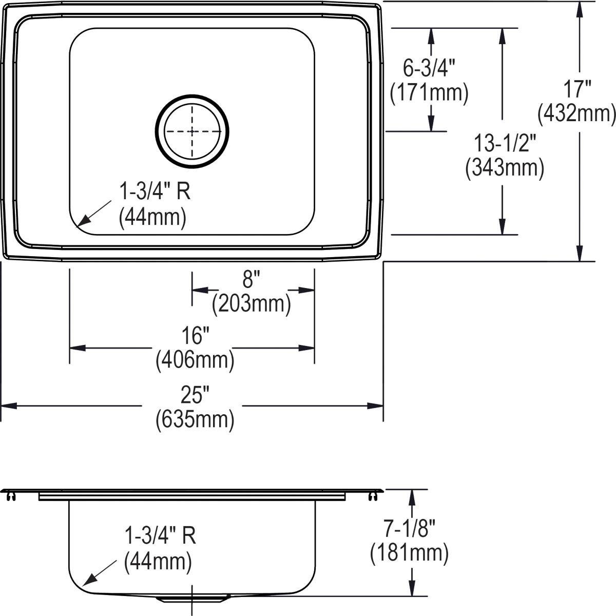 Elkay Brushed Satin *CVR* SS FTN W/SNK BWL 