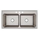 Elkay Lustrous Satin 43 x 22 in. Stainless Steel Double Bowl Drop-in Kitchen Sink in Lustrous Satin 