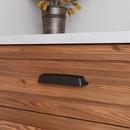 Amerock Matte Black 5-1/16 in. Center-to-Center Cup Pull 