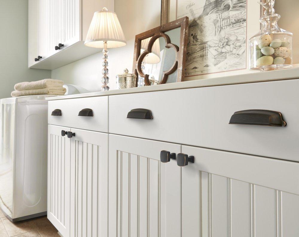 Allison Value Hardware 5-1/16 in (128 mm) Center-to-Center Oil Rubbed Bronze Cabinet Cup Pull 