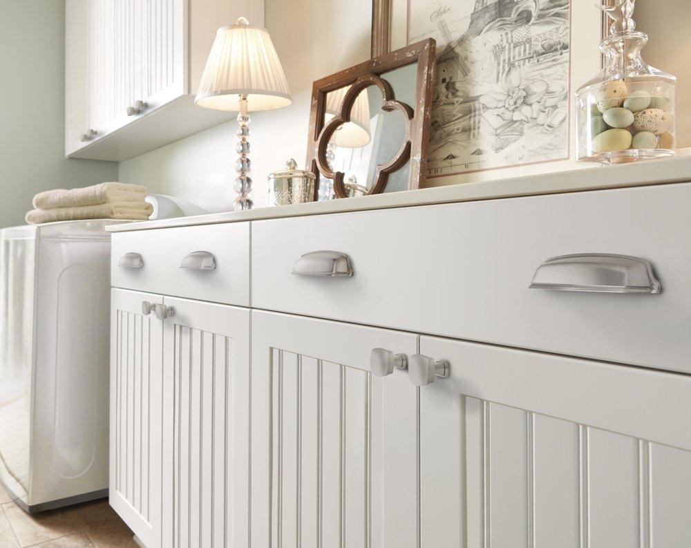 Allison Value Hardware 5-1/16 in (128 mm) Center-to-Center Satin Nickel Cabinet Cup Pull 