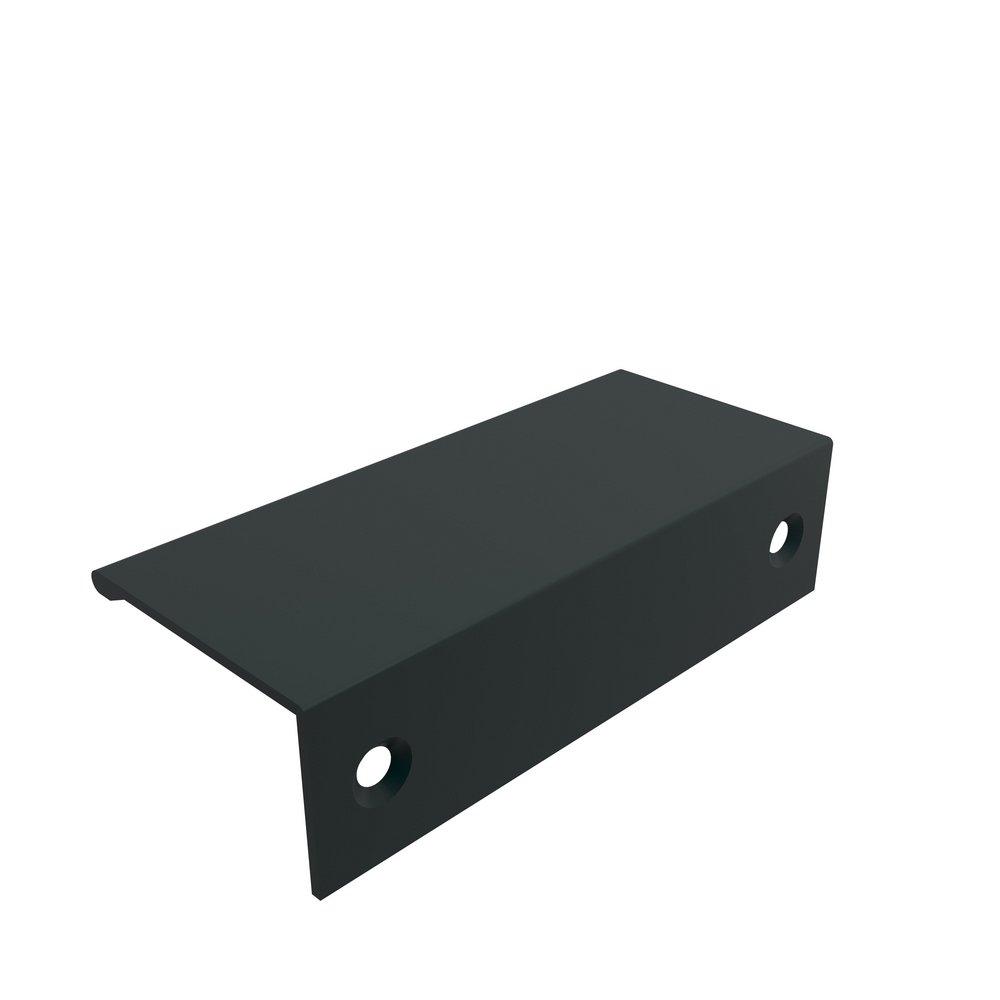 Edge Pull 3 in (76 mm) Center-to-Center Flat Black Cabinet Pull 