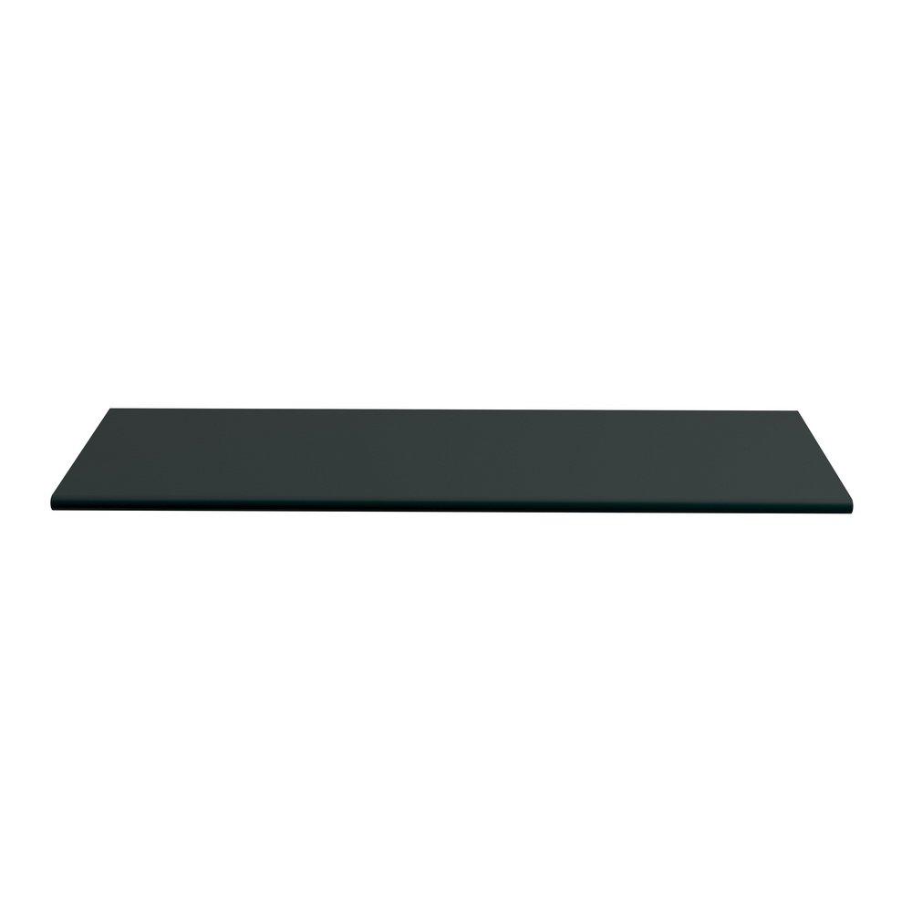 Edge Pull 5-1/16 in (128 mm) Center-to-Center Flat Black Cabinet Pull 
