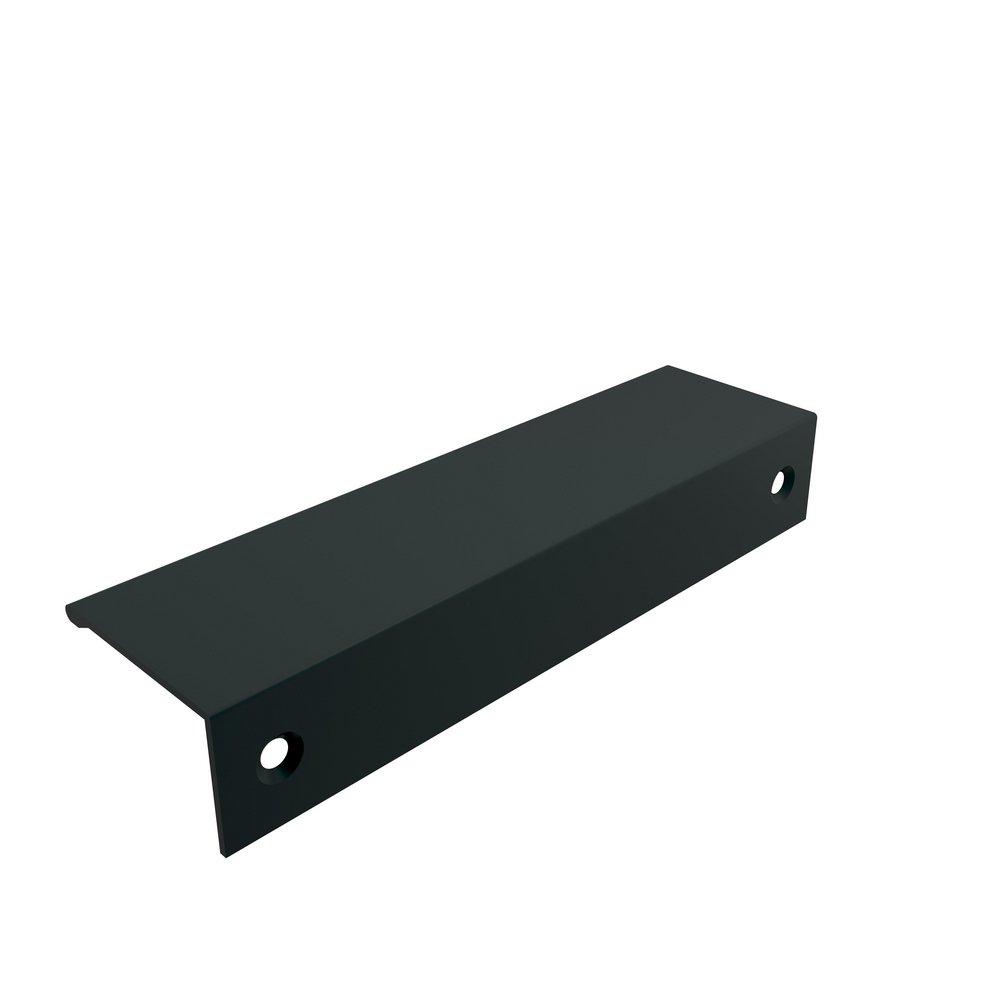 Edge Pull 5-1/16 in (128 mm) Center-to-Center Flat Black Cabinet Pull 