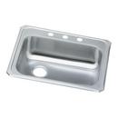 25 x 21-1/4 in. No Hole Stainless Steel Single Bowl Drop-in Kitchen Sink in Brushed Satin