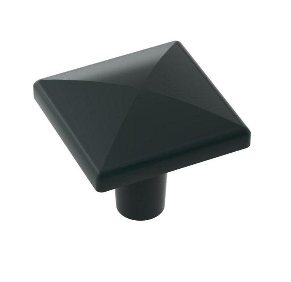 Amerock Matte Black 1-1/8 in. Knob 