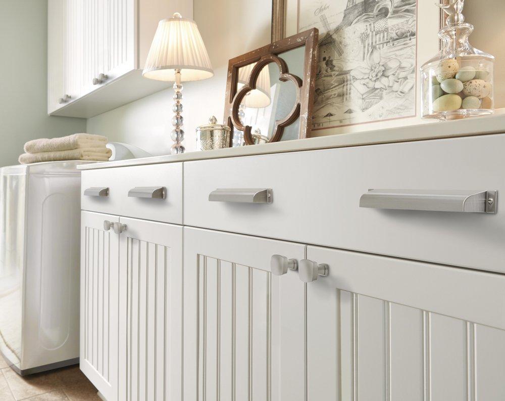 Allison Value Hardware 1-1/4 in (32 mm) Length Satin Nickel Cabinet Knob 