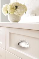 Cup Pulls 3 in (76 mm) Center-to-Center Polished Chrome Cabinet Cup Pull 