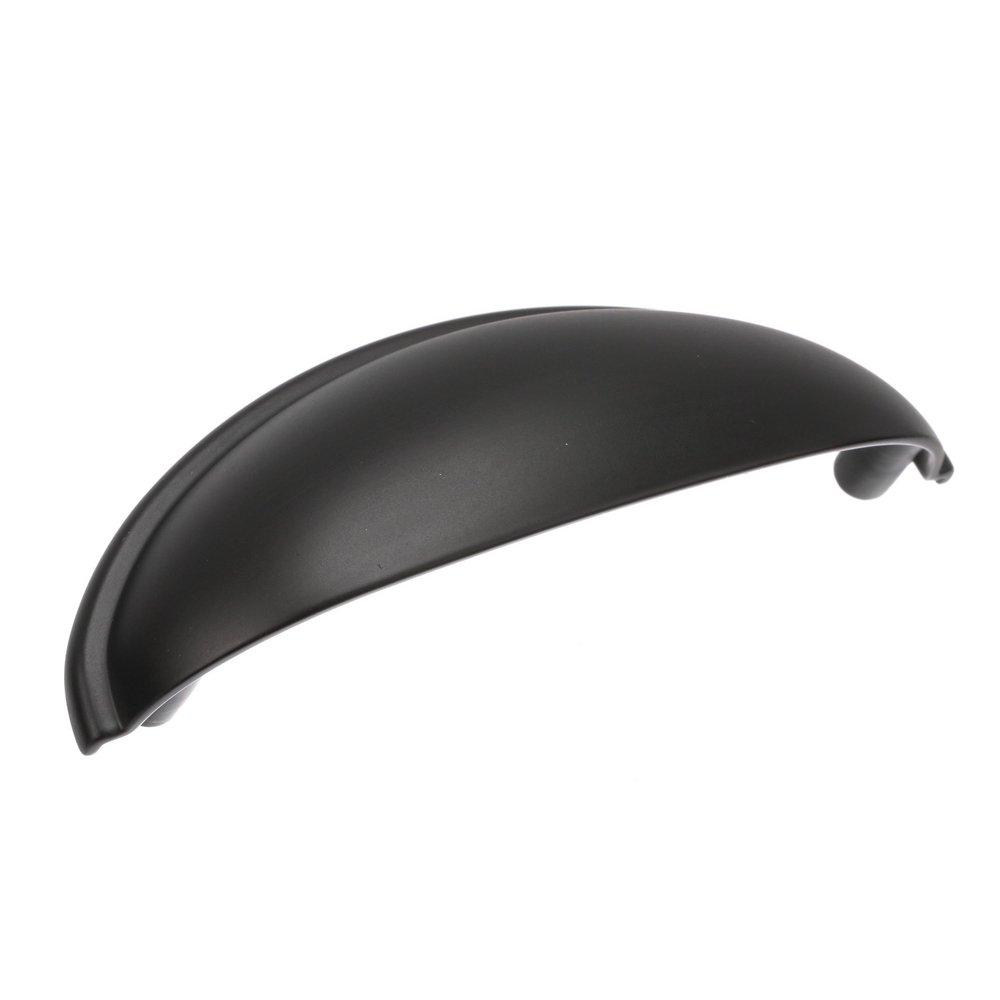 Amerock Matte Black 3 in. Center-to-Center Cup Pull 