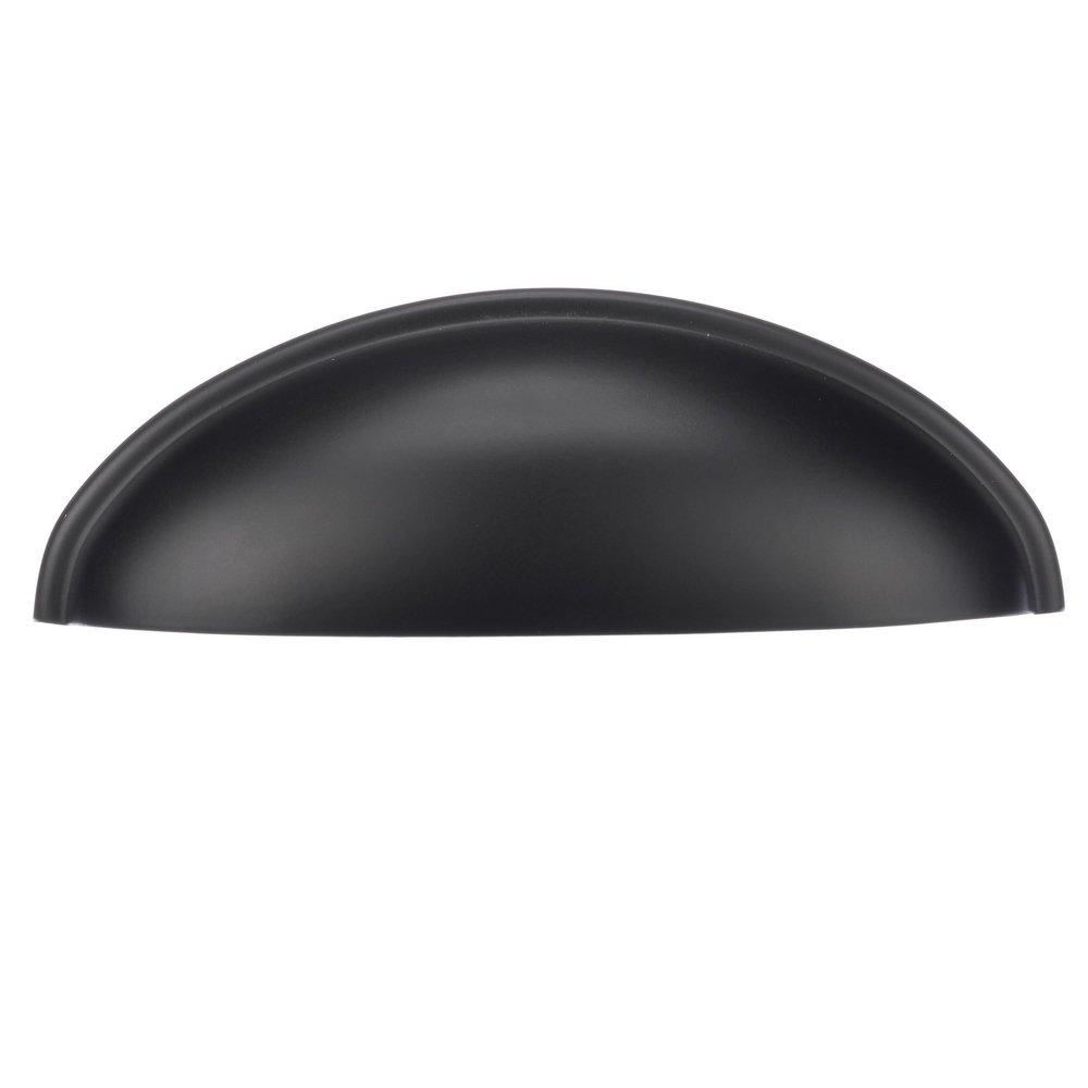 Amerock Matte Black 3 in. Center-to-Center Cup Pull 
