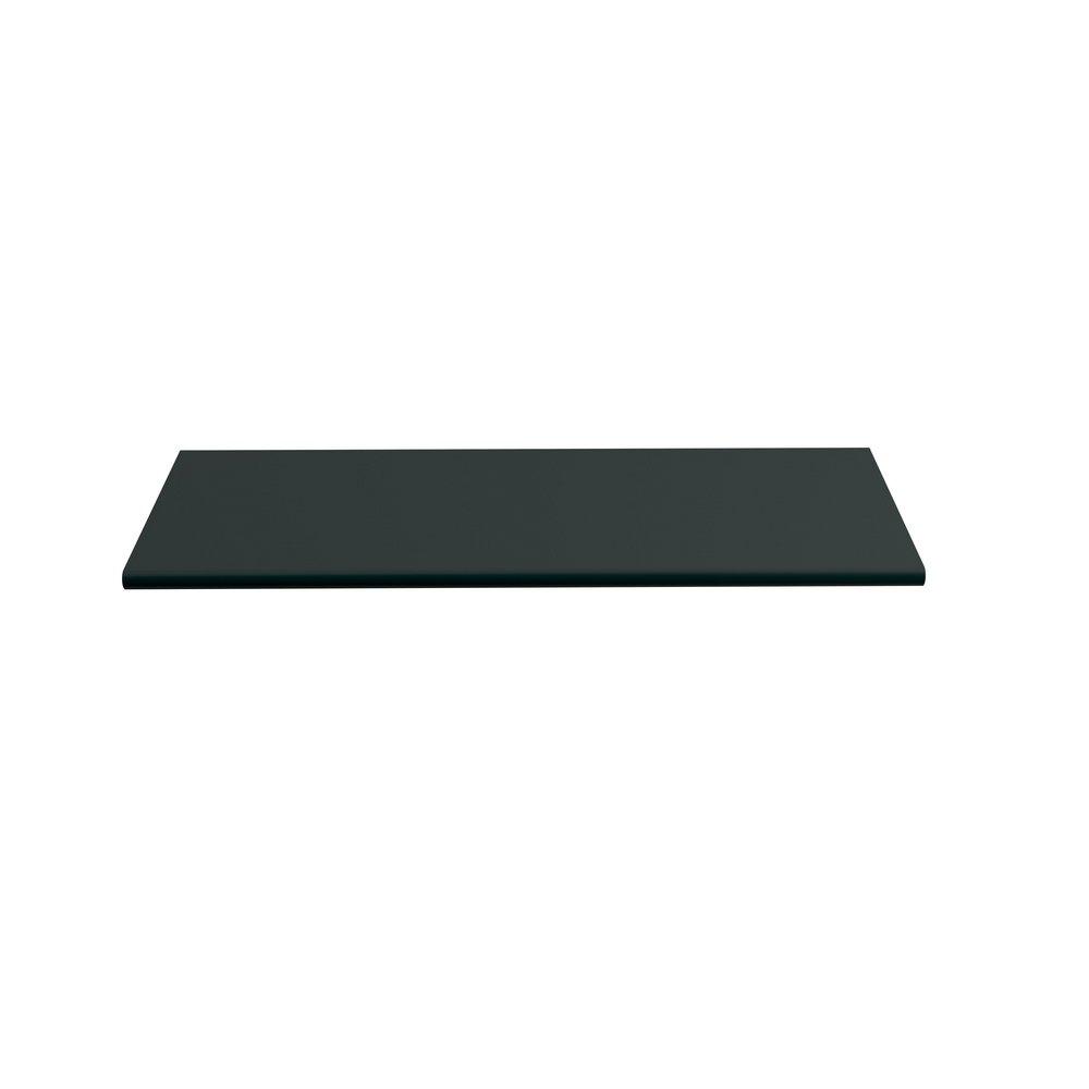 Edge Pull 3-3/4 in (96 mm) Center-to-Center Flat Black Cabinet Pull 