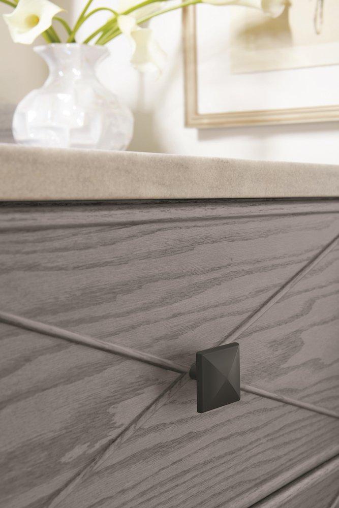 Extensity 1-1/2 in (38 mm) Length Matte Black Cabinet Knob 