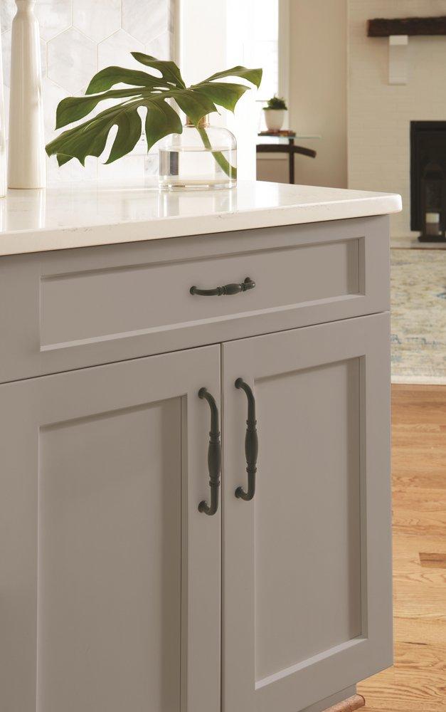 Amerock Matte Black 6-5/16 in. Center-to-Center Drawer Pull 