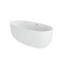 66-9/10 x 31-3/5 in. Freestanding Bathtub with Center Drain in White Gloss