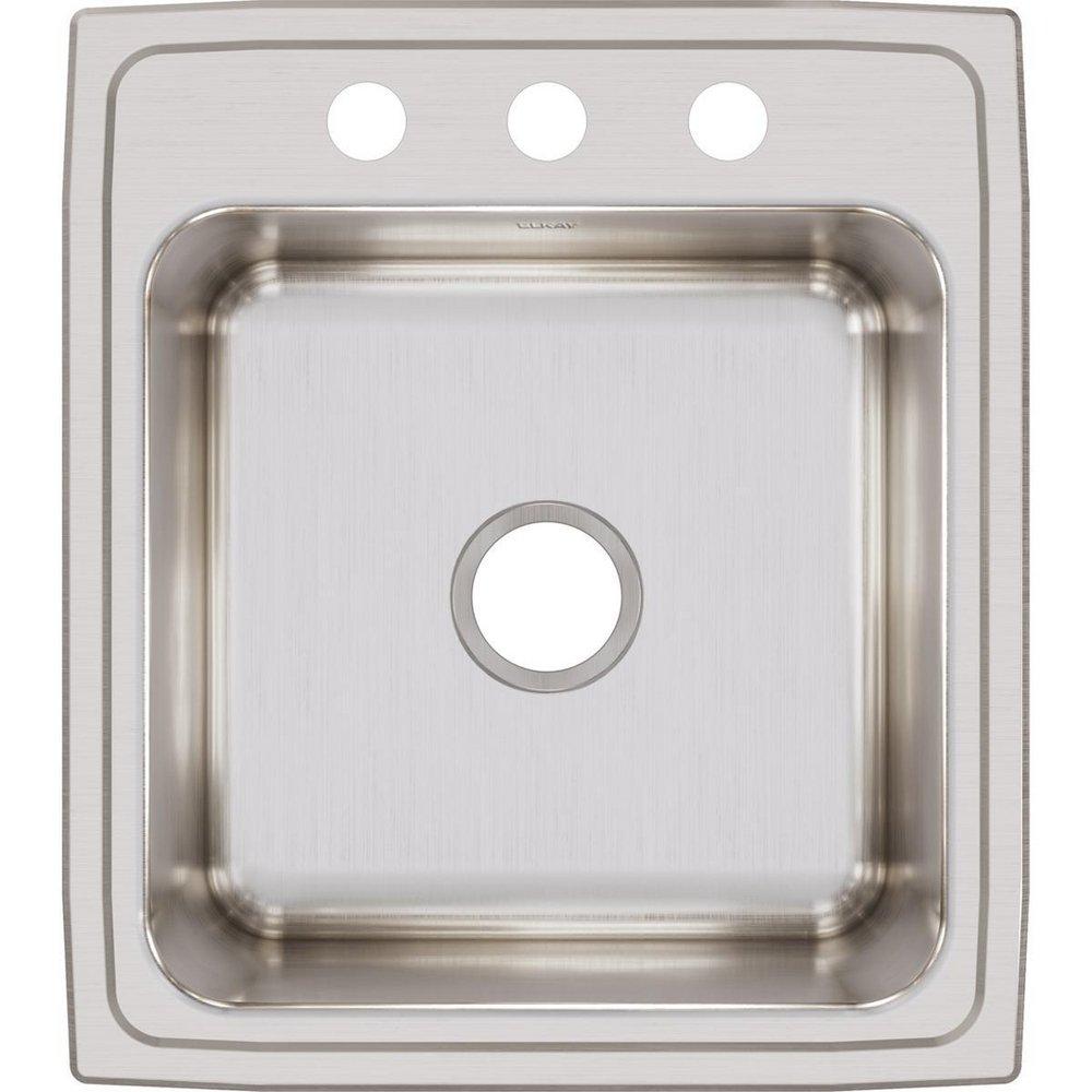 Elkay Lustrous Satin 19-1/2 x 22 in. Stainless Steel Single Bowl Drop-in Kitchen Sink in Lustrous Satin 