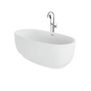 66-9/10 x 31-3/5 in. Freestanding Bathtub with Center Drain in White Gloss
