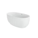 59-1/10 x 31-3/5 in. Freestanding Bathtub with Center Drain in White Gloss