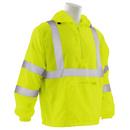 ERB Safety Hi-Viz Lime Polyester Pongee Windbreaker with Hood in Hi-Viz Lime 