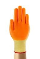 Nitrile and Palm Coated Kevlar®, Spandex and Stainless Steel Reusable Safety Gloves in Orange and Yellow Size 7 (Pack of 12)