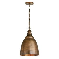 100W 1-Light Medium E-26 Incandescent Pendant in Oxidized Brass