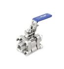 1/4 in. FPT 3-Piece 2200# 316 Stainless Steel V83 Series Ball Valve UHMWPE Oval Handle