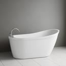 PROFLO&reg; White 59 x 32 in. Freestanding Bathtub with End Drain 