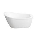 PROFLO&reg; White 59 x 32 in. Freestanding Bathtub with End Drain 