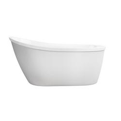 59 x 32 in. Freestanding Bathtub with End Drain in White