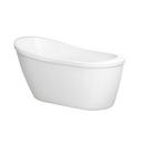 PROFLO&reg; White 59 x 32 in. Freestanding Bathtub with End Drain 