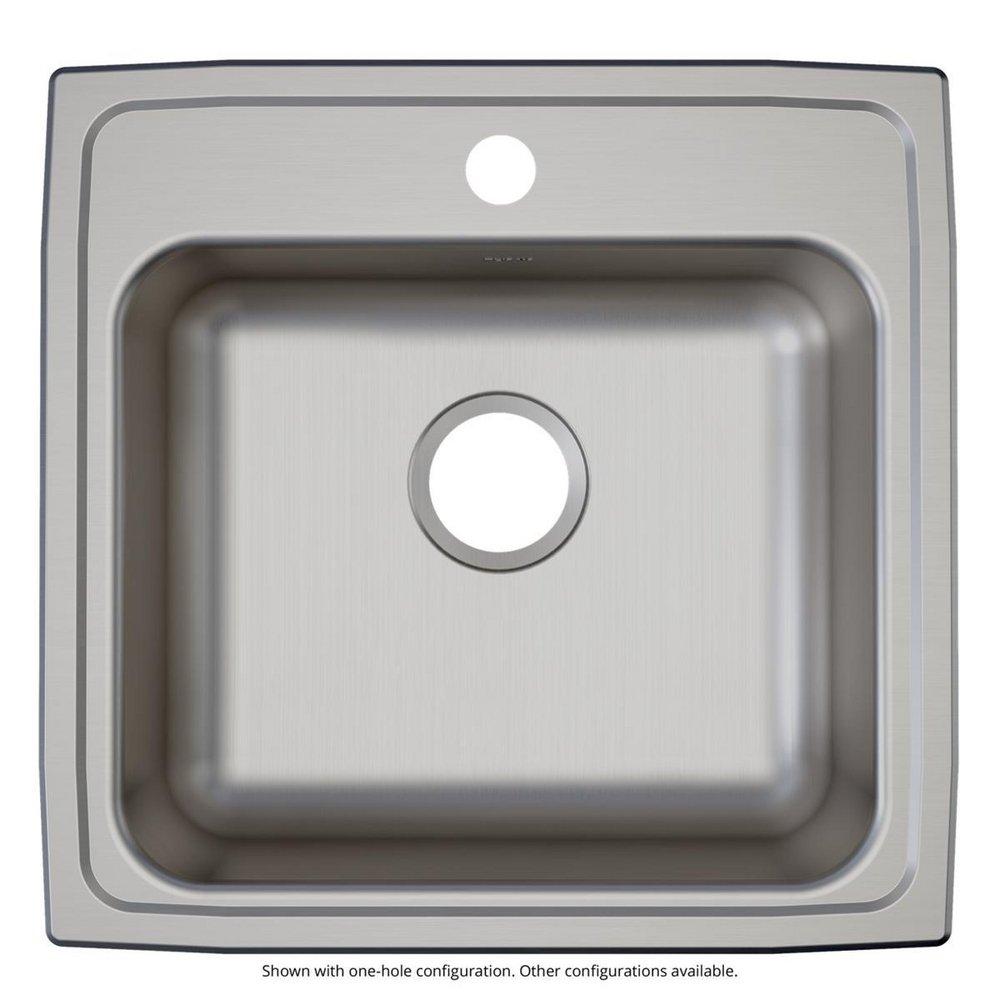 Elkay Lustrous Satin 19-1/2 x 19 in. Stainless Steel Single Bowl Drop-in Kitchen Sink in Lustrous Satin 