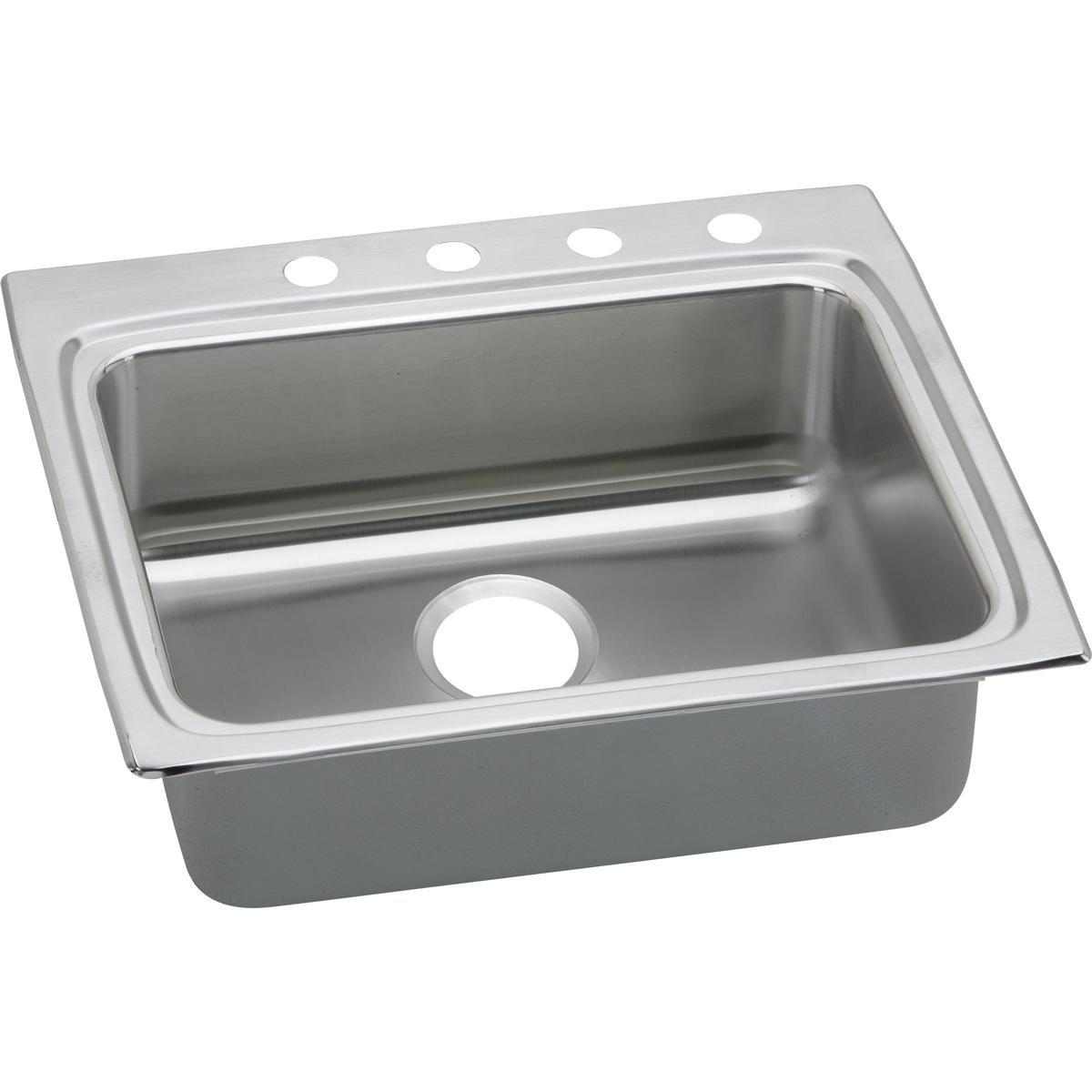 Elkay Lustrous Satin 25 x 22 in. Stainless Steel Single Bowl Drop-in Kitchen Sink in Lustrous Satin 