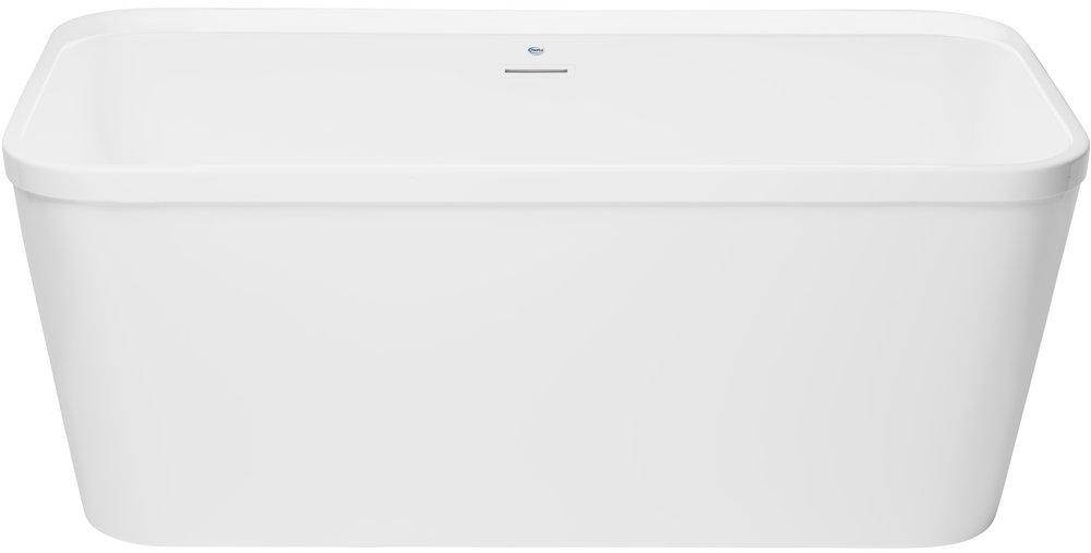 PROFLO® White 59 x 33 in. Freestanding Bathtub with Center Drain 