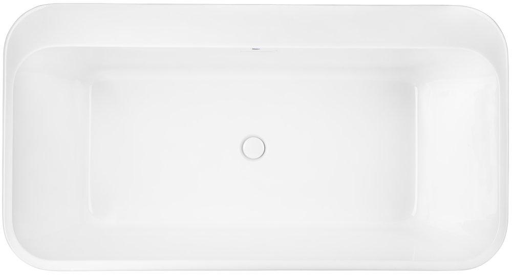 PROFLO® White 59 x 33 in. Freestanding Bathtub with Center Drain 