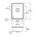 Elkay Lustrous Satin 17 x 22 in. Stainless Steel Single Bowl Drop-in Kitchen Sink in Lustrous Satin 