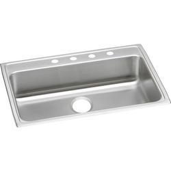 31 in. Drop-in Stainless Steel Single Bowl Kitchen Sink in Lustertone