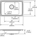 Elkay Lustertone 31 x 22 in. Stainless Steel Single Bowl Drop-in Kitchen Sink in Lustertone 