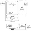 Elkay Lustrous Satin 22 x 19-1/2 x 5-1/2 in. Drop-in Classroom Sink 