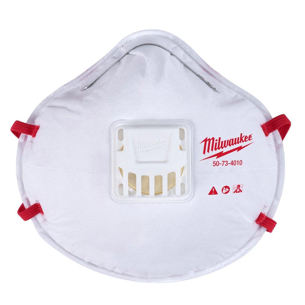 Milwaukee® White NIOSH 42 CFR 84 Valved Respirator in White 